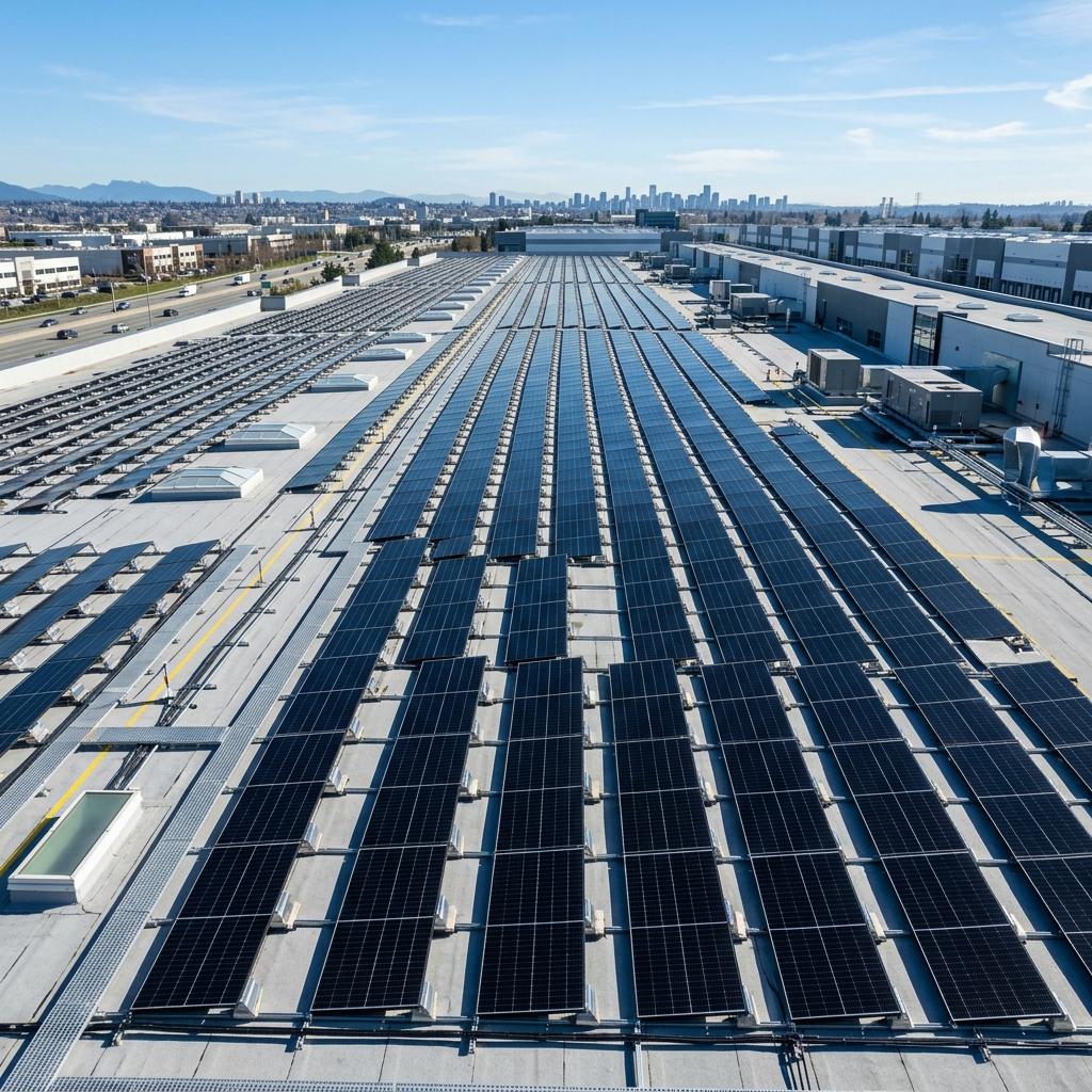 Commercial solar installation