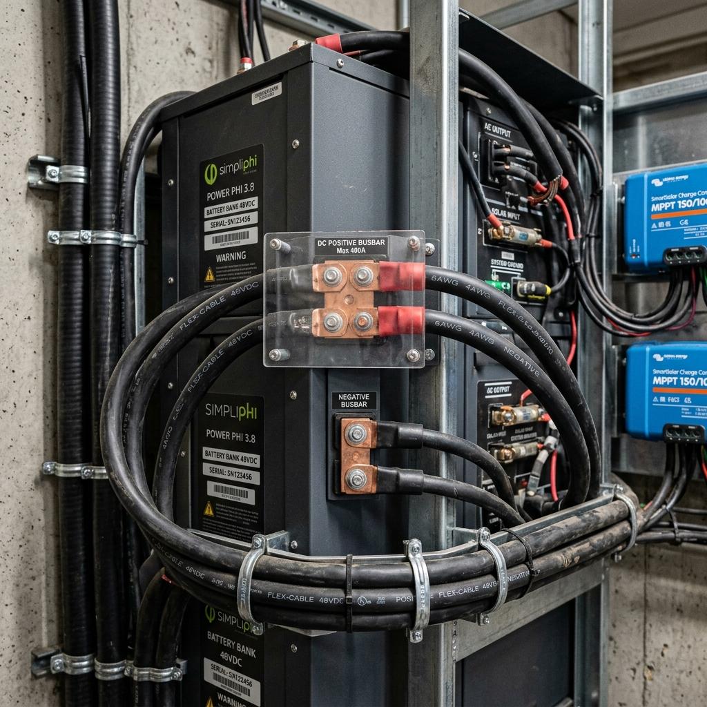 Off-grid solar panel array installed on a farm near Durbanville, Western Cape